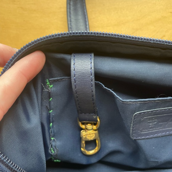 MCM Blue Vinyl Logo Tote - Picture 12 of 12